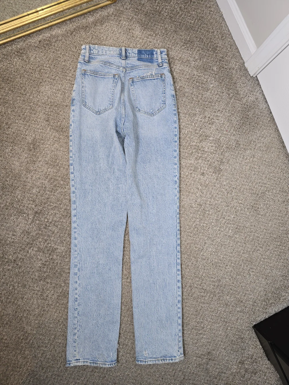 Abercrombie & Fitch Light Blue 90's Straight High-Rise Jeans Size 0 X-Tall